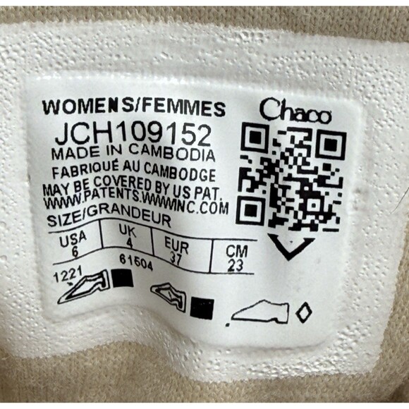 Chaco Women Canvas Light Yellow Chillos Sneaker Size 6 Slip-on Casual Shoes - Picture 8 of 9